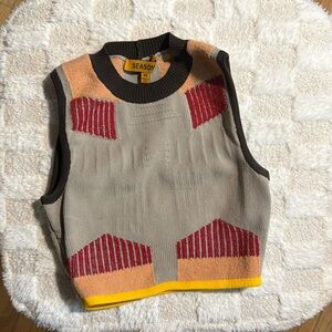 Yeezy Season 3 Sock Knit Graphic Crop Top